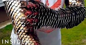 Artist Knits Dragon Costumes With Scales