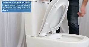 How to release 3 different types of toilet seats.