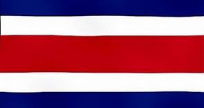 Evolución de la Bandera Ondeando de Costa Rica - Evolution of the Waving Flag of Costa Rica