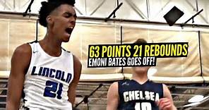 Emoni Bates Goes Insane For 63 POINTS & 21 REBOUNDS!! The BEST 16 Year Old In the World!