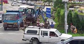 Chaguanas Borough Corporation, on Thursday 25th, tore down several advertising billboards and signs