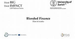 Blended Finance Definition