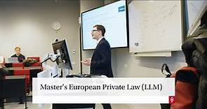 Master | European Private Law | University of Amsterdam