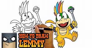 How to Draw Lemmy Koopa | Super Mario | Awesome Step-by-Step Tutorial