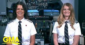 Mother-daughter pilot duo make history with Southwest Airlines | GMA