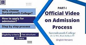 OFFICIAL VIDEO Surendranath College| Why & How to apply to Surendranath College| English Version