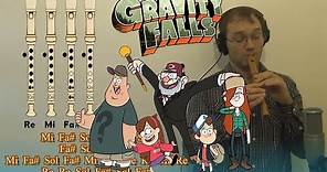 Gravity Falls OPENING en Flauta Dulce - Canción con todas las notas explicadas para aprenderla!!!