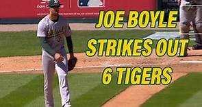 Joe Boyle strikes out 6 Tigers in 5 scoreless IP | 4/7/24 | Oakland A's highlights