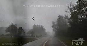 04-05-2022 Bamberg, South Carolina - Tornado Crossing Road and Damage