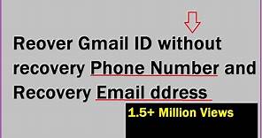 How to recover gmail ID password without phone number and recovery email|Reset gmail account passwor