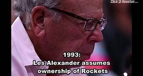 Timeline of Les Alexander's ownership of Rockets