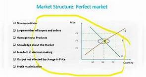 Defining Perfect and Imperfect Market