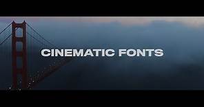Cinematic Fonts And How To Use them in Premiere Pro | Tutorial by Vamify