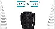 LOVEHANDLE Phone Grip for Most Smartphones and Mini Tablets, Black Elastic Strap with Black Base, LH-01Black