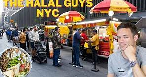 Eating at The Halal Guys. The Most Famous Halal Street Cart in NYC