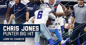Cowboys Punter Chris Jones Levels Return Man! | Lions vs. Cowboys | NFL Wk 16 Highlights