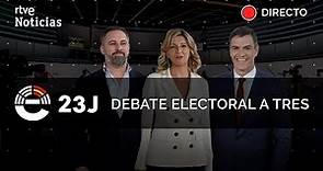 ELECCIONES 23J: DEBATE a TRES con los CANDIDATOS de PSOE, VOX y SUMAR | RTVE