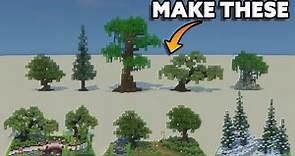How to make your own CUSTOM TREES in Minecraft! Simple Minecraft Custom Tree Design Tips
