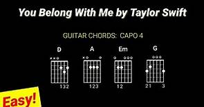 You Belong With Me by Taylor Swift | Easy Guitar Chords with Lyrics (Play Along)