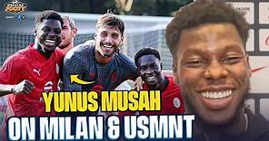 Yunus Musah on his AC Milan fast start & the morale in the USMNT camp! 🇺🇲