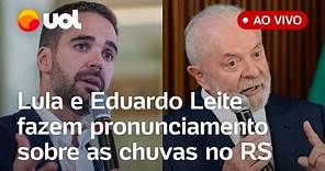 🔴 Chuvas no RS: Lula e Eduardo Leite falam ao vivo sobre a situação no estado e medidas de ajuda