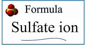 How to Write the Chemical Formula for Sulfate ion