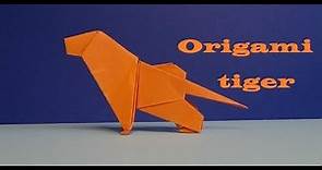 Origami Tiger - How to make a paper Tiger (tutorial)