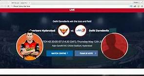 Vivo IPL 2016 Live Streaming 2016 | Live Cricket Match Today Live | SRH v/s DD | Live Cricket