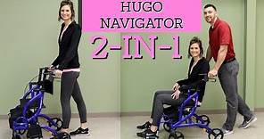 Hugo Navigator Rollator & Transport Chair 2-in-1