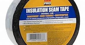 SIKA SikaSeal-148 - Insulation Seam Tape - Clear - Multipurpose, Hand-tearable Acrylic Adhesive - Indoor and Outdoor use - 2-in. x 164 ft.