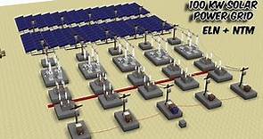 100 KW Solar Power Grid - Electrical Age + HBM's NTM || How to make a solar grid in Minecraft