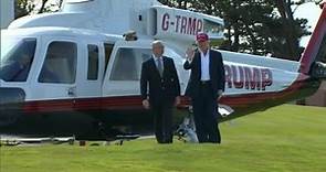 Donald Trump visits golf course in Scotland