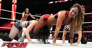 Paige vs. The Bella Twins - 2-on-1 Handicap Match: Raw, June 15, 2015