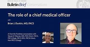 The role of a chief medical officer