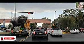 Cruzando el Pueblo de San Juan de Aragon por la Avenida del mismo nombre CIUDAD DE MEXICO,Metrobus