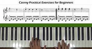 Czerny Practical Exercises for Beginners Op. 599, No. 14 Piano Tutorial