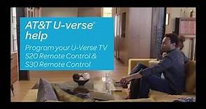 Program Your U-verse TV S20 and S30 Remote Control | AT&T Entertainment