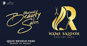 How to Design Beauty Salon Logo ★ Sketch to Vector ★ Haircut & Shaves ★ Adobe Illustrator ★