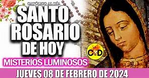 EL SANTO ROSARIO DE HOY JUEVES 8 DE FEBRERO de 2024 MISTERIOS LUMINOSOS EL SANTO ROSARIO MARIA