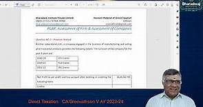Direct Taxation Revision - CA & CMA Final Students - May / Nov / June / Dec 23 - Day 1