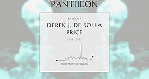 Derek J. de Solla Price Biography - Historian of Science