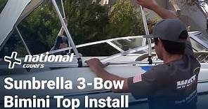 How To Install A Bimini Top - 3-Bow - Sunbrella Fabric | National Covers