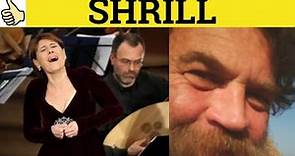 🔵 Shrill Meaning - Shrill Examples - Shrill Defined - Basic GRE Vocabulary - Shrill Voice