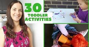 30 TODDLER ACTIVITIES AT HOME | HOW TO ENTERTAIN A 1-2 YEAR OLD