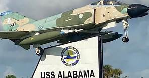 USS Alabama Battleship Park. USS Drum Submarine, Aviation Pavilion. Warbirds, helicopters, Tanks