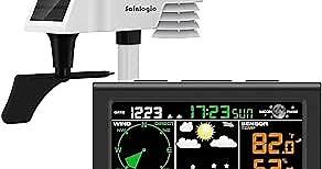 Sainlogic Wireless Weather Station with Outdoor Sensor, 9-in-1 Weather Station with Weather Forecast, Temperature, Air Pressure, Humidity, Wind Gauge, Rain Gauge, Moon Phase, Alarm Clock (No WiFi)
