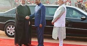 President Kovind accorded a ceremonial welcome to President Dr Hassan Rouhani of Iran