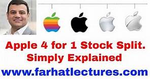Apple Stock Split Explained. 4 for 1 stock split. What does it mean to the DOW Industrial?