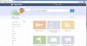 How To Use The Facebook Help Center