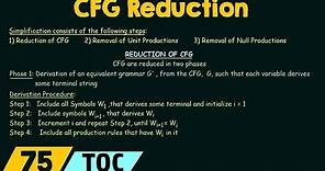 Simplification of CFG (Reduction of CFG)